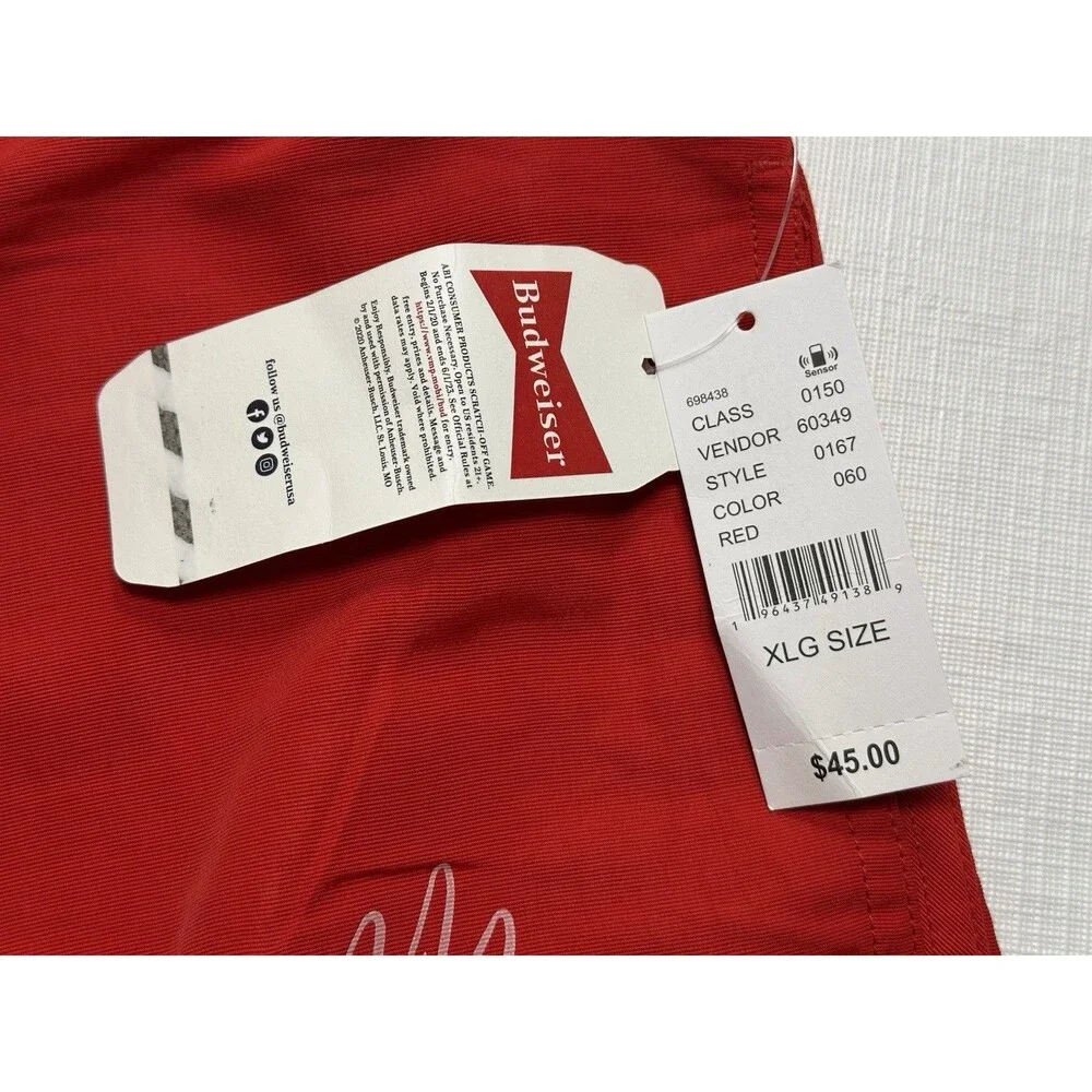 NWT Pacsun x Budweiser Scalloped Boardshorts 4